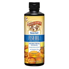 BARLEAN'S Omega Swirl水果風味魚油 720mg, Mango Peach, 454g, 1瓶