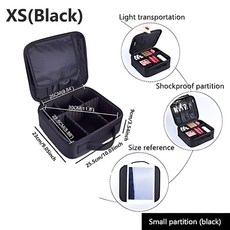 여성 주최자 상자 메이크업 대용량 보관 가방 케이스 도구 여행 대한 네일 상자에, XS bla, 1개