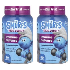 스머프 어린이 이뮨 디펜스 Smurf 베리 맛 구미, 2개, 80정