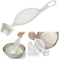 일본식 쌀 세척기 패들 휴대용 세척 도구 및 거름망 헹구는 동안 손을 건조하게 유지 플러피 전분 제거 이지 그립 주방 기기 일본산 BPA 프리 플라스틱