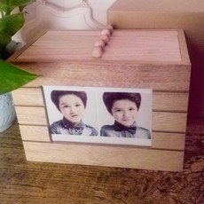사진보관함 포토 박스 앨범 수납 아기 돌 결혼 웨딩, 사진 보관함 (100장 보관)