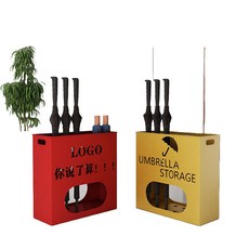 입간판우산꽂이 카페 업소용 철제 보관함 슬림 우산통, A. 로고 맞춤 상담