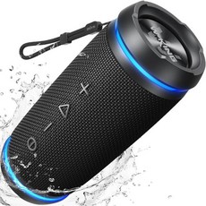 W-KING 36W 휴대용 스피커 블루투스 무선 IPX6 방수 라우드 강력한 360° 사운드 하이파이 오디오 BT5.4 30H 배터리 스테레오 페어링 야외 여행 집 해변 자전, W-KING 36W 휴대용 스피커 블루투스 무선, IP