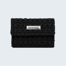 네트공예 DIY 세트 - 카드 지갑 만들기 망스티치 재료 덮개형_handmade 직사각(소) 실버 팬던트, 15. P-17 블랙, 1세트