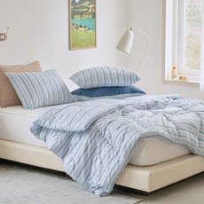 모던하우스 ON 젤라또 퀸 차렵이불 200x230 블루그린 스트라이프 774707