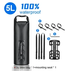 핸들백 짐가방 NEWBOLER 휴대용 방수 자전거 포크 백 5L 가방 전기 스쿠터 프론트, 없음, 1개