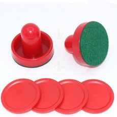 미니게임 에어하키 퍽세트 60mm, 60mm어택커 2개+플리스 2개+51mm 퍽4개, 레드, 1개