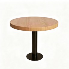 테이블 스텐 벽걸이 원형 까페 원탁, 원목블랙 직선막대 40x30cm