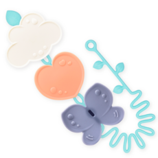 꼬꼬노리 국산 열탕소독 쿠비 스트랩 치발기 4종 세트 실리콘 쪽쪽이스트랩 쪽쪽이 클립 아기 신생아, 1세트, 민트, 나비 치발기,구름 치발기,하트 치발기,이파리 스트랩