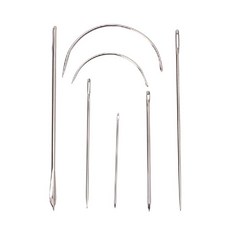 7pcs 핸드 재봉 바늘 수리 키트 장식품 카펫 가죽 곡선 캔버스, 1개