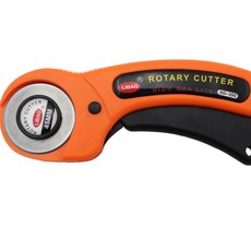 【 199出貨】45mm 圓滾刀 裁布輪刀 28mm皮革切割刀 手柄滾輪刀 地毯拼布刀配刀片, 1個, 45MM橙色滾刀一把