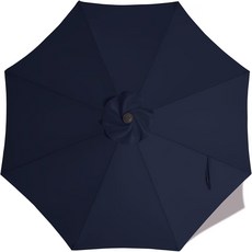 ABCCANOPY 9피트 야외 우산 교체 탑 슈트 8 리브네이비 블루, 8 ribs, Navy Blue, 9ft