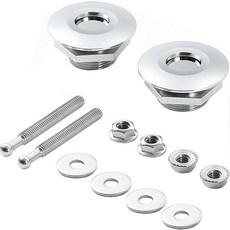 STETION 퀵 릴리스 래치 번호판 잠금 클립 1.25" 직경 알루미늄 합금 자동차 후드 핀 키트(2팩 - 검은색), 2 Pack - Silver