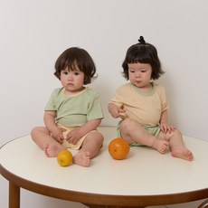 5+1 매쉬 반팔 여름 아기내복 아기실내복