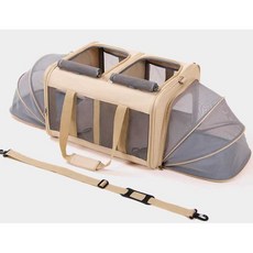 돔형이동장 접이식켄넬 고양이 강아지 이동가방, 베이지 숨김형, 1개