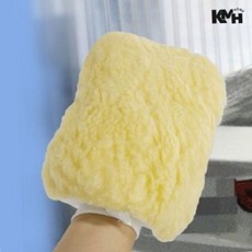 세차 워시 장갑 미트 워시패드, 인조양모세차장갑(옐로우)