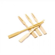 포크 일회용과일포크 일회용꽂이 100개입 나무 다과포크 디저트포크, 100개, 1개