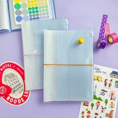 자깡몰 긴 스티커 투명 보관 파일 스티커보관, 02트윙클투명