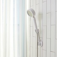 JAJU 간편하게 부착하는 샤워기 거치대 J73N901153101 393733, 1개, 화이트