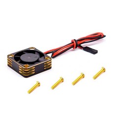 《賽鋒模型》金屬外殼風扇 3650電變 風扇 5V-8.4VV高速冷卻風扇30 * 30 * 10mm, 金色