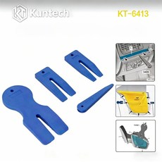 Kuntech 범용 강력형 자동차 내장재 뜯기 도구 내장 도어 패널 및 백미러 뜯기 도구, 1개, KT6413-파란색