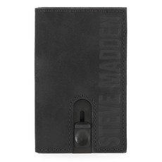 Steve Madden 남성용 미니멀리스트 홀더 팝업 카드 지갑 및 신분증 창 블랙 6.4 x 1.3 x 10.2cm2.5 x 0 블랙. 미니멀리스트 남성용 지갑 카드