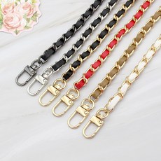 가죽꼬임스트랩체인, 1개, 실버+블랙