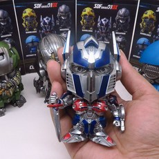 台灣出貨 孩之寶 變形金剛 變形汽車人 變形機械人 Q版 4寸 公仔 手辦 模型 擎天柱 威震天 摩托車 探長 生日禮物, 1個, 擎天柱【4寸（高约11cm）】