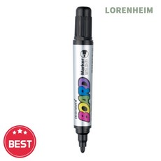 로렌하임 모나미 보드마카 흑색 사각촉 화이트보드 전용 12개입 교육용 사무용 흑색잉크