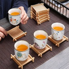 디프온 대나무 컵받침 티코스터, 우드 소