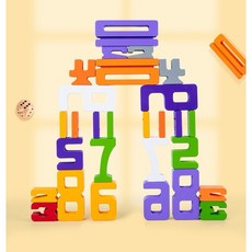 啾蒂家 數字學習積木 - 1-10數字積木 數學積木教具 數學教具 積木教具 數字學習教具, 彩色數字1-10積木(共30顆積木), 1個