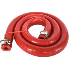 베켈란 6.5MM 14 X 3.28FT 블루 고온 강화 실리콘 히터 튜빙 호스 라디에이터 냉각수 직선작업 압력 145PSI4겹 강화5MM 두께+2 클램프, Red, 2_9.5MM (3/8") X