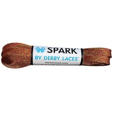 Derby Laces Sunburst Spark 신발 스케이트 부츠 롤러 더비 하키 및 아이스 스케이트용 신발끈 (120인치 / 305cm) 메탈릭