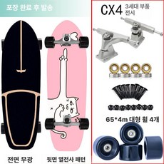 서핑보드 30인치 카버보드 초보자 워터본 서핑연습 페니크루저보드, 1개, 핑크 미야오 CX4-PU