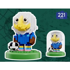 월드컵 축구 트로피 축구 스타 블록 모델 조립 장식 수집용, 축구 소년 221피스 [방진 커버 포함]