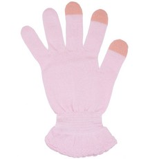 Ichina 抗UV 晚安保濕觸控手套, 1套, 櫻花粉, 均碼