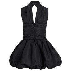 파투 오픈 백 버블 미니 드레스