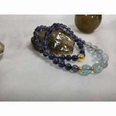 原創設計 堇青石 藍托帕石 手鍊 增強溝通能力, 1個