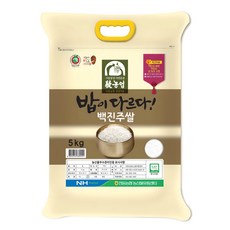 안동농협 밥이다르다 백진주쌀, 상등급, 5kg, 1개