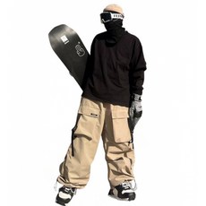 2025 보드복 스키복 세트 남녀공용 오버핏 멀티포켓 방수 방풍 방한 스노우보드 자켓 팬츠