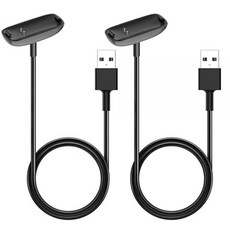 핏빗 인스파이어 2 및 에이스 3용 충전기 3 피트니스 트래커용 교체 USB 충전 케이블 도크 3.3피트 100cm 2개