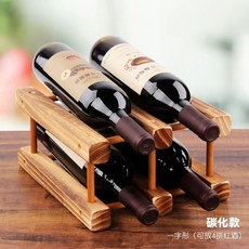 DIY 지효와인랙 우드 가능 4개에 원목 와인홀더 술 가정용 2병 보관함 원목색, 1개, I. 와인 4병 수납