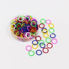 칼라 원형 플라스틱 카드링 소 1통 (190개입), 1개, 2cm
