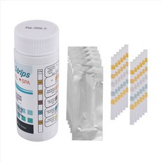 50pcs 6-in-1 수영장 pH 시험지 잔류 염소 pH 값 알칼리성 경도 테스트 스트립 pH 테스터, 그림처럼