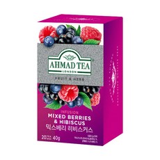 아마드 믹스베리 앤 히비스커스 허브차 티백, 2g, 20개입, 7개