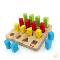 OS 원목도형블록 유아원목블럭 나무퍼즐 블럭놀이