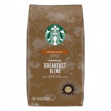 코스트코 스타벅스 커피 블랙퍼스트 모닝 원두 미디엄 로스팅 블렌드 커피콩 대용량 STARBUCKS COFFEE WHOLE BEAN, 상세페이지 참조, 1.13kg, 1개