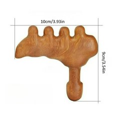 나무 괄사 발 마사지기 반사요법 및 아치 통증 완화 림프 배수 도구 가정용 발 관리, 브라운