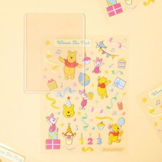 Disney 小熊維尼系列文具組, 1個, 卡套+貼紙4張