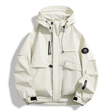LARGE STORE 潮流機能衝鋒外套 防風防水 中性連帽外套 戶外登山機能外套(JK9956)